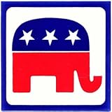 POLITICAL AND PATRIOTIC GIFTS-REPUBLICAN ELEPHANT CERAMIC WALL PLAQUE by Besheer Art Tile, Bedford, New Hampshire, U.S.A