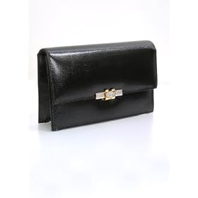 Leather Evening Bag - Swarovski Crystal Clasp