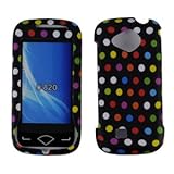 Black with Green Blue Pink Orange Rainbow Polka Dots Rubber Texture Samsung ....