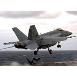 F/A-18E Super Hornet (Take Off from Aircraft Carrier) Art Poster Print - 13x19