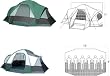 White Cap Mountain Family Tent 15 X 9 Family Dome Tent - sleeps 6