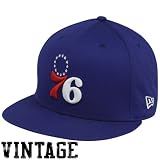 New Era Philadelphia 76ers Royal Blue Back In The Day Snapback Flat Bill Adjustable Hat