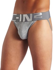 C-IN2 Men's Core Basic Strap Jock, Grey Heather, Small