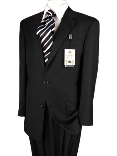 ~~ 2009 Men Suits Special ~~ Pure Black WOOL & CASHMERE 150's Made in Italy Hand Tailored Valenti Suits ~~ PERFECT FIT ~~ 2 Button ~~ Brand NEW