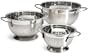 Prime Pacific Trading Stainless Steel Euro Colander, Set of 3