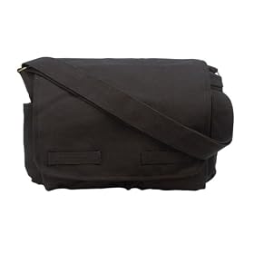 Heavyweight Classic Messenger Bag, Black