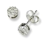 0.2 Carat Diamond Stud Earrings in 9ct White Gold