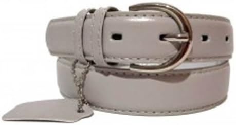 Genuine Leather Women's Dress Belt Basic Colors Light Gray Large