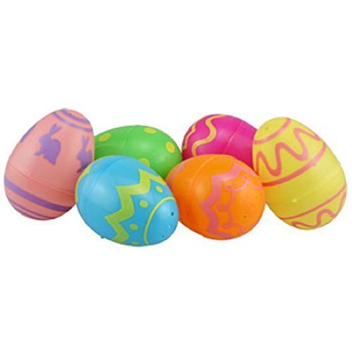 Printed Fillable Plastic Easter Eggs, 6-ct. Packs - 2 Packs