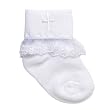 Tic Tac Toe Christening Lace Anklet - White
