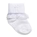 Tic Tac Toe Christening Lace Anklet - White