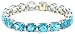 Sterling Silver Blue Topaz Oval Bracelet, 7