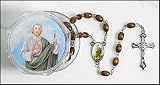 Blessed By Pope Benedict XVI St Jude Thaddeus Olive Wood Rosary Hopeless Causes