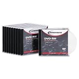 DVD+RW Rewritable Discs, 4.7GB, 4x, Silver, Jewel Case, 5/Pack (IVR46845)