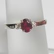 14K White Gold Ruby and Diamond Ring