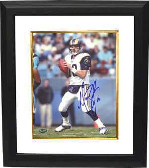 Marc Bulger signed St. Louis Rams 8x10 Photo Custom Framed