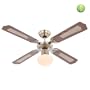 Deckenventilator Ventilator mit Zugschalter und Beleuchtung Globo Champions 0309