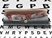 Wallmonkeys Peel and Stick Wall Decals - Eyeglasses in Case with Reflection of Eye Chart - Removable Graphic