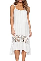 Vintage Summer Sleeveless Polyester/Spandex Midi Dress 