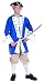 Colonial Captain Blue Soldier Costume Adult Standard