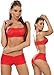 Sexy Red Lace Tank Crop Top Bra and Panties Set