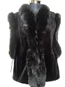 Sheared Beaver Vest w/Fox Tuxedo & Trim