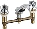 Chicago Faucets 404-V950ABCP Concealed Hot and Cold Water Sink Faucet Lead Free, Three Wing Handles by Chicago Faucets