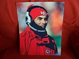 Herm Edwards Autographed Kansas City Chiefs 8x10 Photo, Proof Photo of Herm Signing for Us.