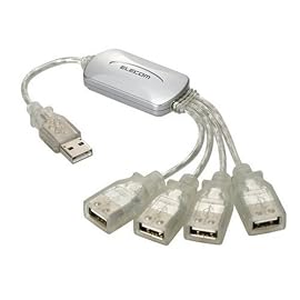 ELECOM USB HUBケーブル U2H-M4BSV