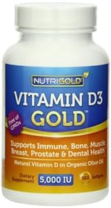 Nutrigold Vitamin D3 5000 IU,720 Mini Softgels (GMO-free, Preservative-free, Soy-free, USP Grade Natural Vitamin D in Organic Olive Oil)