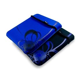 E-volve reversible neoprene sleeve case cover for netbook / laptop / notebook - Flare design - in size: 8.9 inch 9″ / (22.86 cm) 9 / colour: Blue / Compatible with (Apple ipad i-pad)