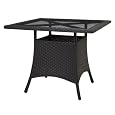 Outdoor Patio Jefferson Square Wicker Dining Table