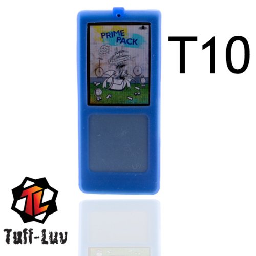 i-nique Tuff-Luv Silicone skin cover case + Belt Clip: Colour (BLUE) for Samsung YEPP YP-T10