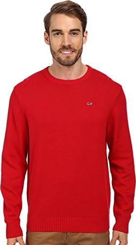 Vineyard Vines Men's Cotton Crewneck Whale Sweater Red Velvet Sweater MD