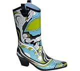 Dav Women's Cowboy Hippy Love Rubber Boots