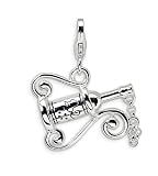 41Bfw7AkC2L. SL160  Sterling Silver 3D Enameled Wine Bottle Stand Charm