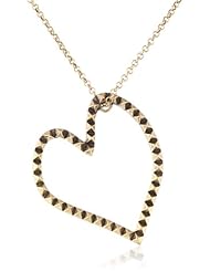 Lucky Brand "Pyramid & Hearts" Open Heart Pendant Necklace, 23.25"