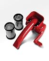 Microplane 39105 Rotary Grater with Two Blades, Red