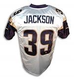 Steven Jackson Autographed/Hand Signed St. Louis Rams White Reebok Authentic Jersey