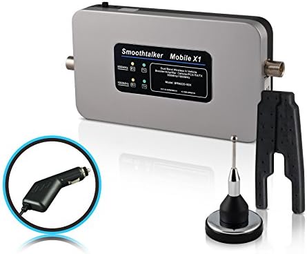 Smoothtalker Mobile X1 50dB Wireless High Power Vehicle Cellular Signal Booster Kit with 2" Magnetic Antenna