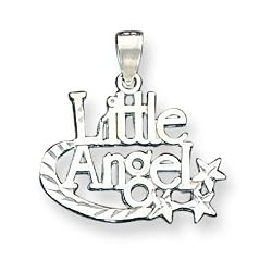 Sterling Silver Little Angel Pendant with 20 inch Sterling Silver Chain