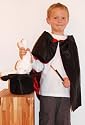 Complete Child Magician Costume set with Cape, Hat, Rabbit & Wand. How magic is that?