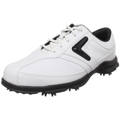 Callaway Men’s C-Tech Saddle Golf Shoe ,White/White,10.5