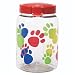 Pet Treat Canisters - 64 Ounce in Colorful Paw Print by Snapware