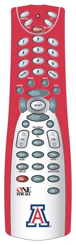 One For All 4 Device Universal Remote Control with University of Arizona Logo and Colors