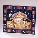 Kurt Adler Wooden Nativity Advent Calendar with 24 Magnetic Figures