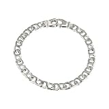 Sterling Silver Mens Handmade Link Bracelet Rhodium Plated 8 41BgBRuEjVL. SL160 Sterling Silver Mens Handmade Link Bracelet Rhodium Plated 8