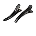 uxcell Black Plastic Prong Alligator Teeth Bows Hair Clips 12 Pcs for Ladies