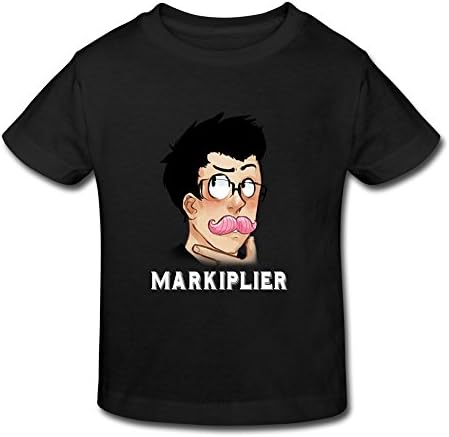 CAILHBABY Kid's Toddler Markiplier Pink Moustache Age 2-6 T-shirt Black 3 Toddler