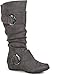 Journee Collection Womens Extra Wide Calf Slouch Buckle Knee High Boots
